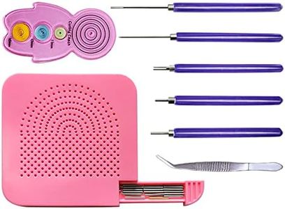 XIWUMOER 8PCS,Quilling Needles,Quilling Knitting Board,Quilling Kits,Paper Quilling Tools,Quilling Curling Coach,Paper Craft DIY Tools,Assorted Sizes Rolling Curling Quilling Needle Pen, (Pink)