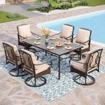 PHI VILLA Heavy Duty 7-Piece Patio 