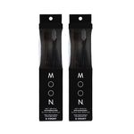 MOON Soft Bristle Toothbrushes, White and Black Sleek Design, Gentle Cleaning, Ideal for Daily Oral Care, Soft Bristles for Comfortable Use, (4 Pack)