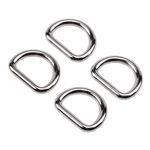 COTOWIN Seamless Metal D Rings,Pack of 20 (Silver, 3/8")