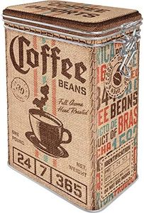 Nostalgic-Art Caja de café retro, Coffee Sack – Idea de regalo para aficionados a nostalgia, Lata con tapa aromática, Diseño vintage, 1,3 l