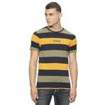 Pepe Jeans Men's Striped Slim Fit T-Shirt (PM509277_Rugby Yellow