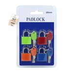 NFI essentials Set of 4 Suitcase Locks, Multicolor Luggage Padlocks Set, Lock with Keys, Small Luggage Locks, Mini Locker, Zipper Lock, Tiny Locker Lock for School Gym Backpack (Y31 PADLOCK 4 PC SET)