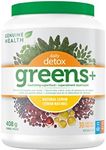 Genuine Health Greens+ Daily Detox,30 Servings, 406 g tub, Superfoods, Antioxidants and Polyphenols for daily liver and kidney toxin cleanse, Natural lemon flavoured powder