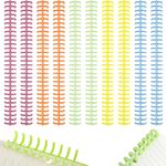 10Pcs Binding Combs, Plastic Comb Binding Spines for Spiral Book Binder 2/5 Inch Diameter 30 Rings Binding Spines for Student Teacher Business Document File, Easy to Open Close Adding Pages(5 Color)