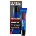 L'Oréal Paris Men Expert Anti Ageing Eye Cream for Men, Eye Care with Hyaluronic Acid Suitable for Tired and Matte Skin, Power Age, 1 x 15 ml