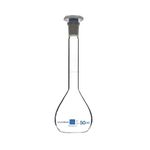 VLASHA Volumetric Flask made of Borosilicate Glass with Polypropylene Stoppper perfect for any Schools, Colleges, Hospitals & Laboratories (Pack of 1) 50 ml