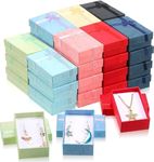 DOOR STEP SHOPPING Velvet Fancy Earring Box,Gift Box,Vanity Box (24 Pcs) (Multicolour) 2 * 3 Inch