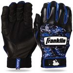 Franklin Sports MLB Digitek Batting Gloves, Youth Large, Pair, Gray/Black/Royal Digi