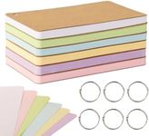 zmybcpack 6 Pack Blank Index Cards 4 x 6 Inches, 360 PCS Colored Blank Index Flashcards Blank Flash Cards with Rings, Note Cards Punched for Study, Office and Home