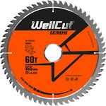 WellCut TCT Saw Blade, Plunge Saw Blade, Circular Saw Blade, Angle Grinder 165mm x 60T x 20mm Bore Suitable for DewaltDWS520, GKT55, Cord/Cordless