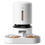 PETLIBRO Automatic Cat Feeder, 4-6L Auto Cat Dry Food Dispenser with Desiccant Bag, Portion Control 1-4 Meals per Day & 10s Voice Recorder for Small & Medium Pets (2/5L, White)