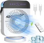 Portable Air Conditioner with Large LED Display, 4-Wind Speed&2-Mist Setting Mini Ac Unit, Small Air Coolers for Home with Timer/Light, Personal Oscillating Cooling Fan, Perfect for Room Study Office