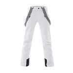 YEEFINE Women's Outdoor Snow Pants Windproof Waterproof Winter Warm Insulated Removable Suspender Ski Pants(White,L)