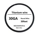 Titanium Wire 30 Gauge 30 FT Resistance AWG ga Hard for Jewelry Making DIY Arts Crafts Household Use