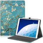 Fintie Case for iPad Air (3rd Gen) 10.5" 2019 / iPad Pro 10.5" 2017- [Sleek Shield] Premium PU Leather Slim Fit Multi Angle Stand Cover with Pocket, Auto Wake/Sleep, Blossom