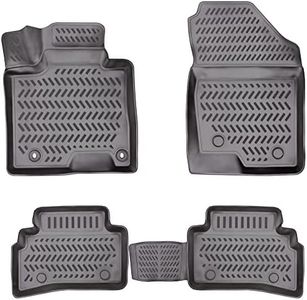 ELMASLINE Lot de tapis en caoutchouc 3D pour Hyundai Tucson à partir de 2021 | Tapis de sol avec bord haut
