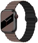 VEMIGON Silicone Magnetic Bands Compatible with Apple Watch Straps 46mm 45mm 44mm 42mm 49mm 41mm 40mm 38mm, Strong Magnetic Closure for iWatch Series 10 9 8 7 6 5 4 3 2 1 SE Ultra (Watch Not Included)