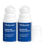 Be Bodywise Under Arm Roll On Pack Of 2, 1% W/W Salicylic, 1% Mandelic, 2% Lactic Acid, Reduces Under Arm Pigmentation & Combats Body Odor, Aluminum Free For Normal To Dry Skin, 100ml