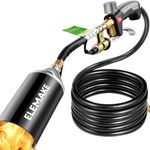 Elemake Propane Torch Weed Burner, Heavy Duty Weed Torch with 10ft Hose and Trigger Push Button Igniter, Propane Weed Burner Torch for Melt Ice Snow, Lawn & Garden