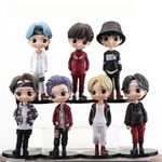 Tinion||BTS Standing Action Figure- Miniature Toy Figure (Doll) Special Edition for Car Dashboard, Decoration, Cake, Office Desk & Study Table (Pack of 7) (Height- 16cm)