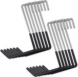 12 Pack Heavy Duty Rafter Hooks for Hanging Vinyl Coated Large S Hooks for Hanging Ladder Bike Hangers Garage Storage Organizer Black