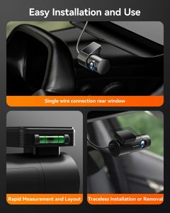 WOLFBOX 4K Front & Rear Dash Cam – WiFi, GPS, Night Vision, 32GB Card