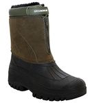 Groundwork Originals Mens Mid Calf Water Resistant Snow Rain Thermal Fur Fleece Lined Winter Mud Mucker Farm Yard Boots (7 UK, Khaki Suede, numeric_7)