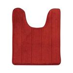 OCCOKO Coral Velvet Slow U Shaped Memory Cotton Floor Mat Bathroom Toilet Seat Mat Door Mat Toilet Mat Wine Red Throw Blanket for Couch Fall Color (Red, B)