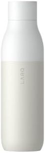 LARQ Bottle PureVis 740ml - Bouteille d’eau auto-nettoyante et isotherme en acier inoxydable avec purificateur UV et design primé | Réutilisable et pratique pour les voyages, Granite White