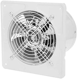 Ventilador de escape montado en la pared 190 mm 40 W 220 V Bajo nivel de ruido Súper silencioso Hogar Baño Cocina Ventilación Garaje Ventilación de aire Ventila Extractor axial de flujo(blanco)