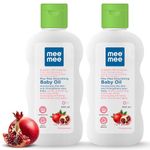 Mee Mee 3-in-1 Baby Oil for Soft and Smooth Skin with Sunflower, Coconut, and Olive Oils | Massage Oil for New Born | 500 ml x 2 (Enriched with Fruit Extracts)