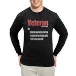 CafePress Veteran Definition Long Sleeve Dark T Shirt Unisex Cotton Long Sleeve T-Shirt Black