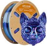 ERYONE Ultra Silk Twist Rainbow PLA Filament 3D Printer 1.75, Shiny Multicolor Rainbow PLA +/-0.03mm, Twist Gradient 1KG Spool, Obsidian (Black Blue Purple)