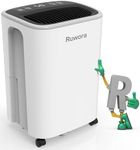 Dehumidifier 2500 Sq.Ft 30 Pint, Dehumidifiers with Drain Hose, 0.66 Gallon Water Tank, RUWORA Dehumidifiers for Home Basement Bedroom Bathroom, Overflow Protection, 24H Timer