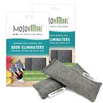 MOSO NATURAL Unscented Mini Odor Absorbers. For Shoes, Gym Bags And Sports Equipment Granule 2 Packs Of 2 (4 Total)