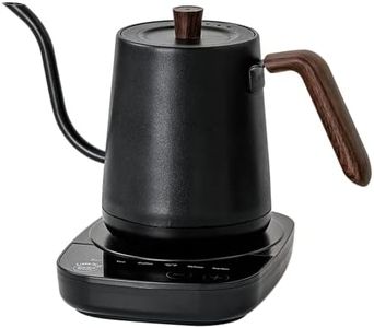 Electric Gooseneck Kettle 0.8L, 304 Stainless Steel Coffee and Tea Pot, Automatic Temperature Control and Constant Temperature, 1000W Quick Heating（black）