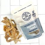 Lulu's Kitchen Trippin' Tripe, Goat Tripe Jerky 100g (pack of 1) dog treats. A single protein, zero nasties pet treat, high in protein and highly nutritious. A natural dog food snack