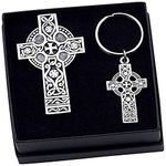 CA Gift KS102 Celtic Cross Visor Clip and Key Ring Gift Set