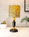 Murphy Black Table Lamp with Bird and Floral Shade, LED Bulb Included (Savannah Shade)