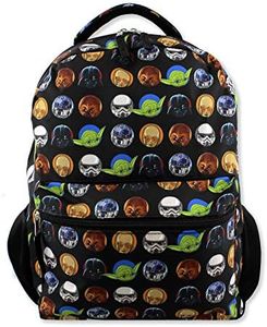 Star Wars Boy's Girl's Adult's 16 Inch School Backpack (One Size, Black)