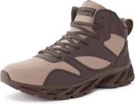 Joomra High Top Shoes for Men Size 7.5 Basketball Walking Tennis Mid Fashion Sneakers Male Gym Workout Fitness Cushion Khaki 41