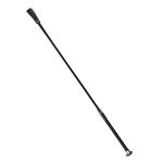 Snowbee Horse and Pony Riding Whip, Black - High-Quality Equestrian Riding Crop With Microfiber Anti-Slip Silicone Print Handle & Leather Keeper - Size 65cm