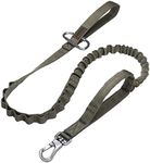 EXCELLENT ELITE SPANKER Bungee Dog Leash Tactical Dog Leash Nylon Adjustable Tactical Leash for Dogs Quick Release Military Dog Leash with 2 Control Handle (Ranger Green)