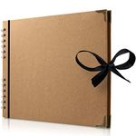 Bstorify Large Photo Album Scrapbook 50 Pages 28 x 22 cm Brown Thick Kraft Paper Ideal for Your Scrapbooking Art and Craft Projects