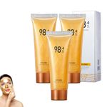 Gold Foil Peel Off Mask, 98.4% Gold Face Mask For Brightening Moisturizing Lifting And Firming, Gold Foil Peel-Off Mask For Remove Blackheads And Lighten Fine Lines (3pcs)