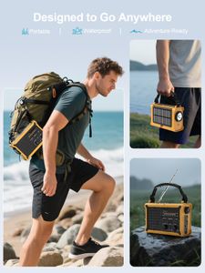 ROCAM Solar Emergency Radio – 12000mAh Portable Power Bank