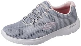 Skechers-Women's Casual Shoes-Summits - Quick LAPSE-12985ID-CCPK-7 Charcoal/Pink