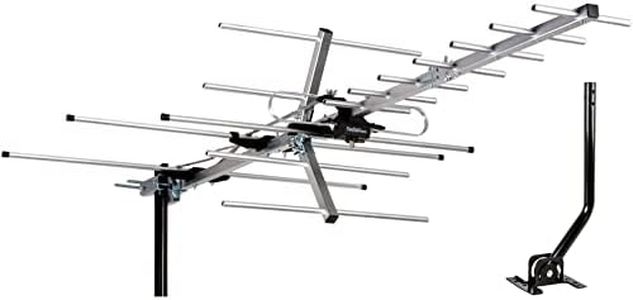 Five Star TV Antenna Indoor/Outdoor Yagi Satellite HD Antenna with up to 200 Mile Range - Attic or Roof Mount TV Antenna, Long Range Digital OTA Antenna for 4K 1080P with Mounting Pole