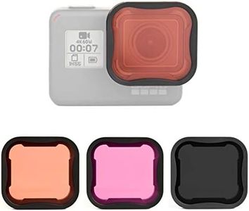 SOONSUN 3-Pack Color Filter for GoPro Hero 7 Black, Hero 6 Black, Hero 5 Black, Hero (2018) Action Cameras - ND8 Filter + Light Red Filter + Magenta Filter